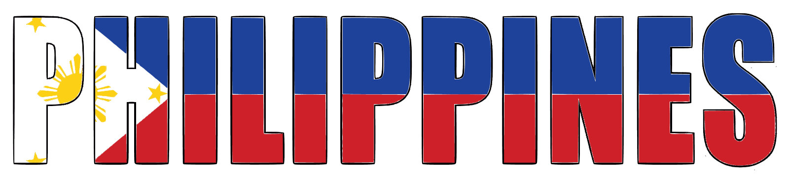 Philippines word flag
